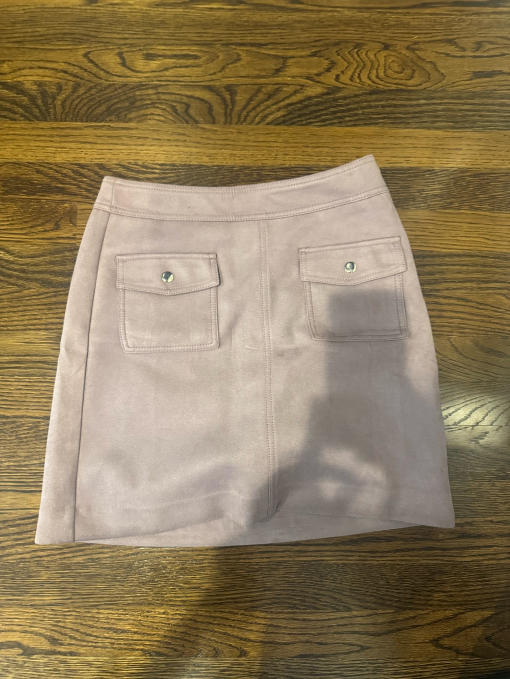 Suede-Feel light purple Pocket Mini Skirt